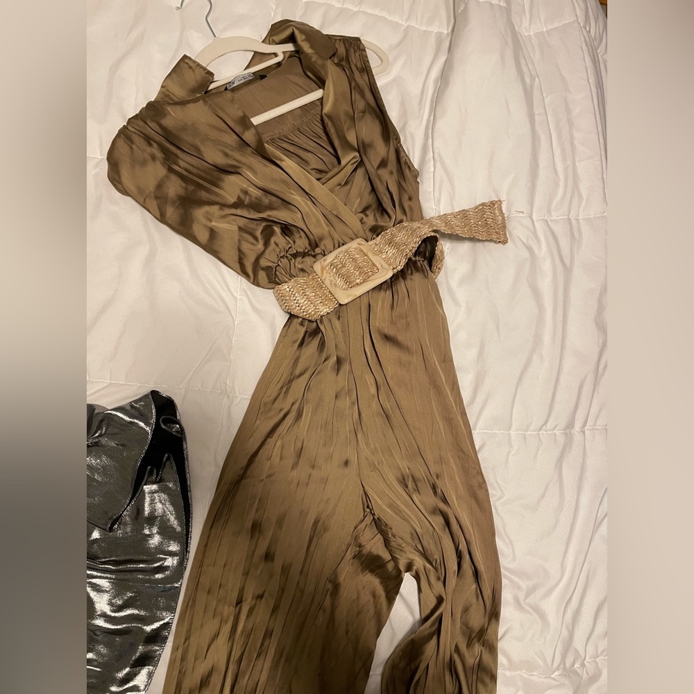 Olive Green Zara Jumper with Belt size medium